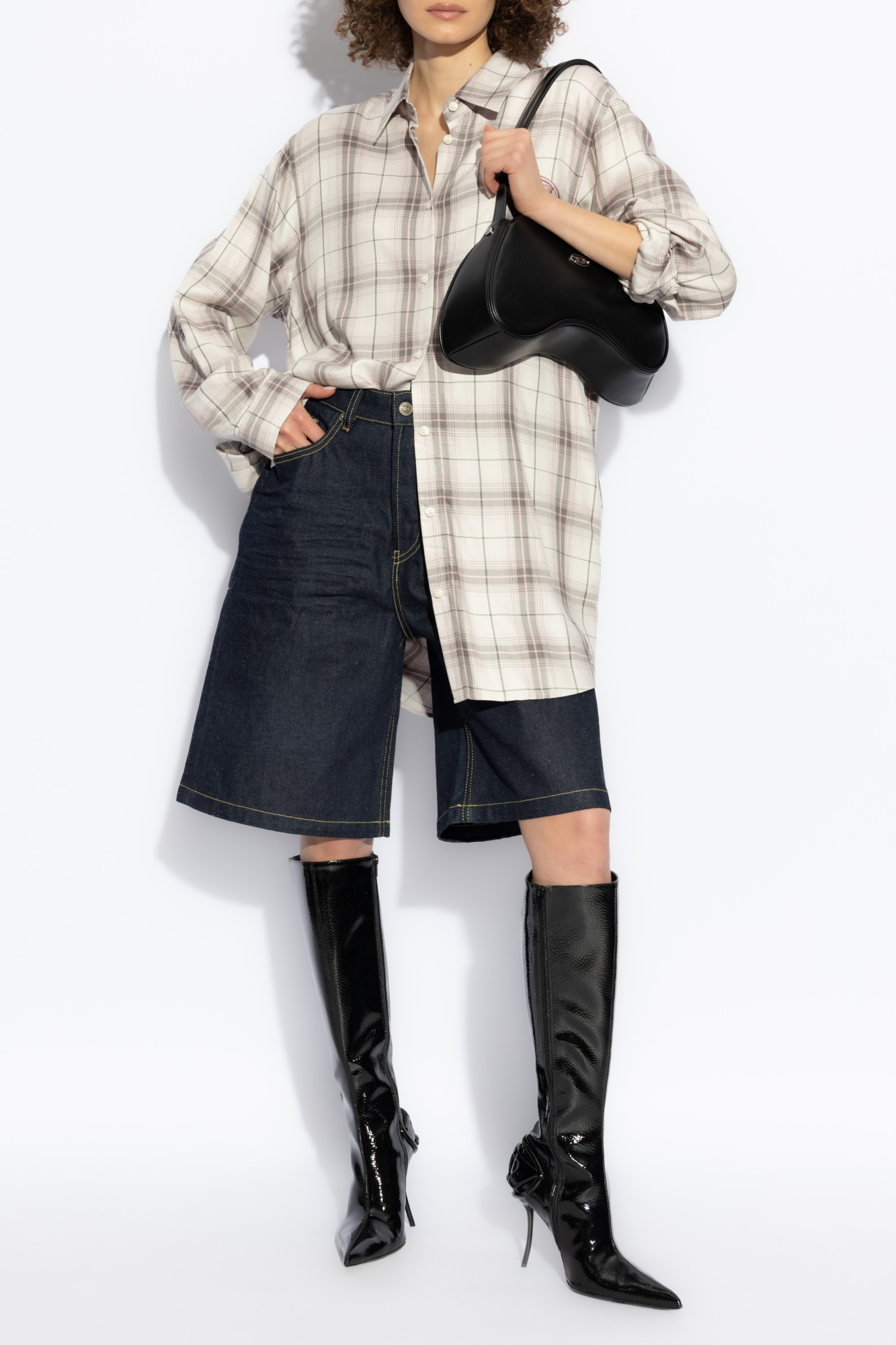 DIESEL>>ディーゼル D-Dalis-Q1 チェックシャツドレス Diesel Shirt dress D-DALIS-Q1 | Women's Clothing | Vitkac